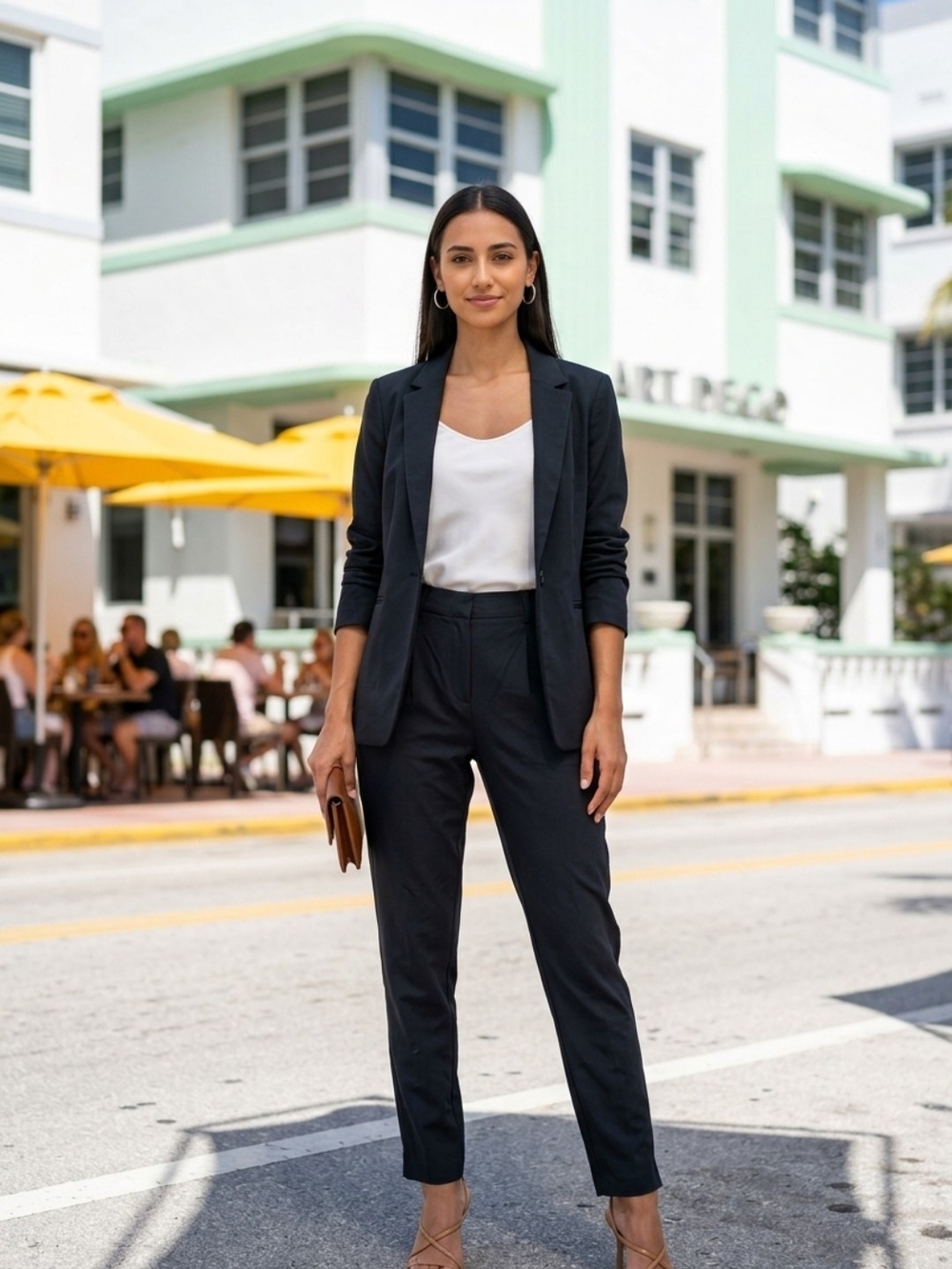 Women's Black Tailored Trousers - Classic Office Chic